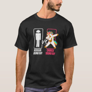 Church Ljud Guy Unicorn Audio Tech Ingenjör T Shirt