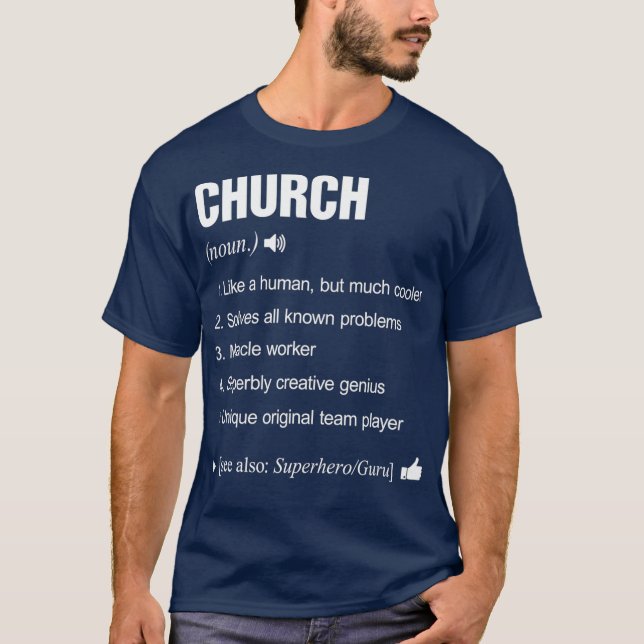 Church Namn Definition: Familj Funny T Shirt (Framsida)
