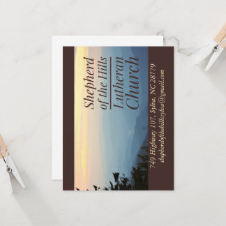 Church Notecard for Shepherd of the Backe Inbjudningar