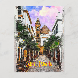 Church Nuestra Senora de la Palma. Cádiz, Spanien. Vykort