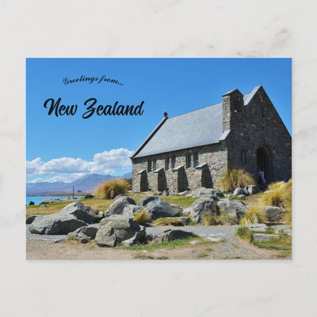 Church of the Good Shepherd Tekapo New Zealand Vykort (Framsida)