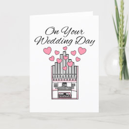 Church Organ Bröllop Card Organist Musician Tack Kort