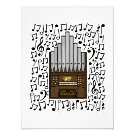 Church Organ Musik noter Organist Musician Fototryck