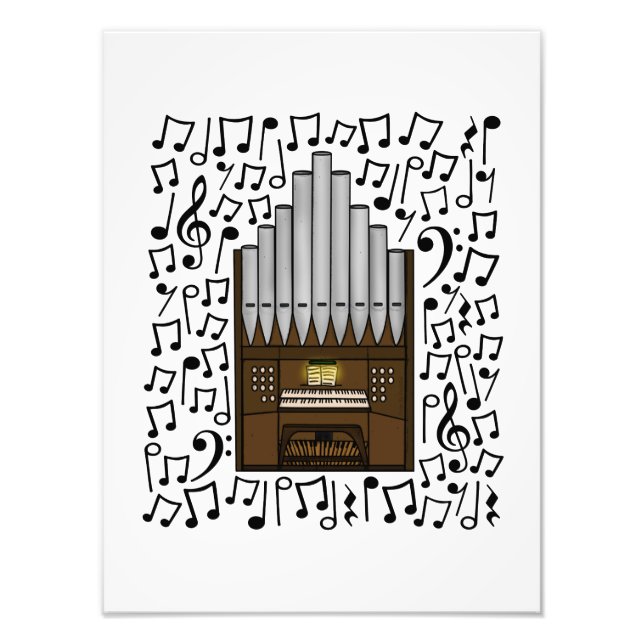 Church Organ Musik noter Organist Musician Fototryck (Framsidan)