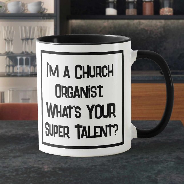 Church Organist Toppen Talent. Två tonkaffe Mugg (Skapare uppladdad)