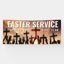 Church Påsk Service Time Banner