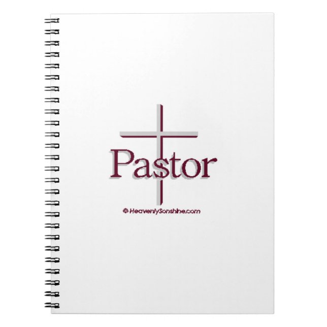 Church Pastor Grått Kor Anteckningsbok Med Spiral (Framsidan)