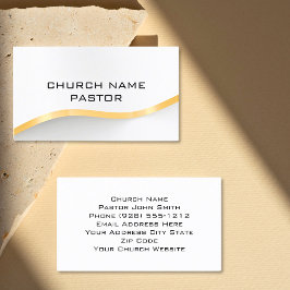 Church Pastor Modern Silver Guld Christian Visitkort