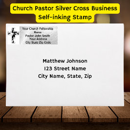 Church Pastor Silver Kor Business Självfärgande Stämpel