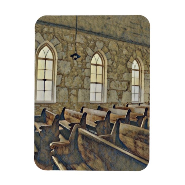 Church Pew Magnet (Vertikal)