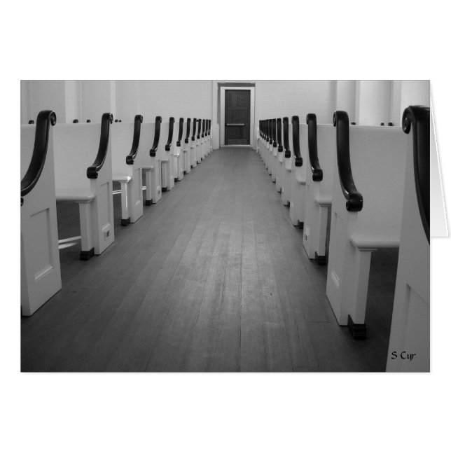 Church Pews, S Cyr Hälsningskort (Framsidan Horizontal)