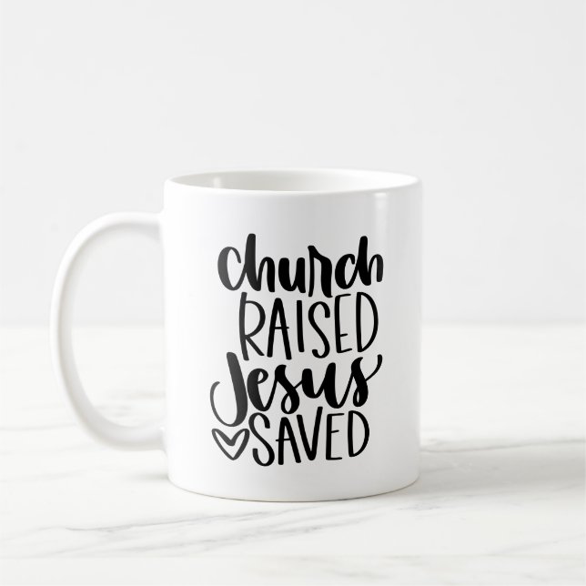 Church Razed Jesus Saved Kaffemugg (Vänster)