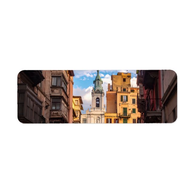 church returadress etikett (Framsidan)