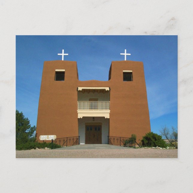 Church Santa Fe, New mexico Vykort (Framsida)