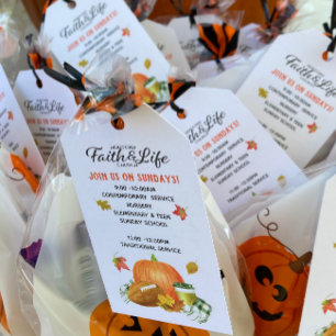 Church, School eller Organisation Fall Goodie Bag Presentetikett