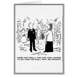 Church Service Bröllop Vicar säger nej till advoka Hälsningskort