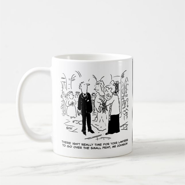 Church Service Bröllop Vicar säger nej till advoka Kaffemugg (Vänster)