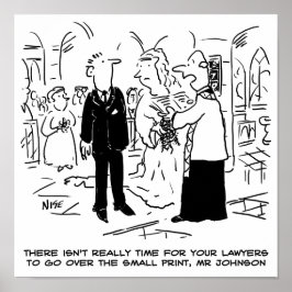 Church Service Bröllop Vicar säger nej till advoka Poster