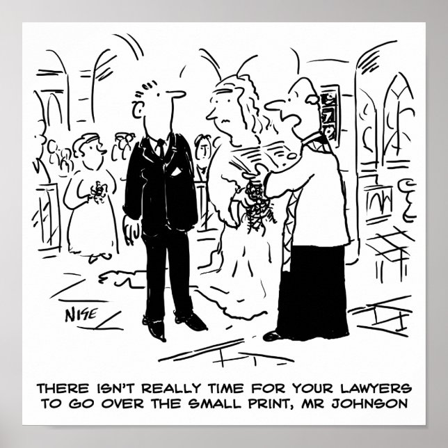 Church Service Bröllop Vicar säger nej till advoka Poster (Framsidan)