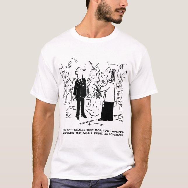 Church Service Bröllop Vicar säger nej till advoka T Shirt (Framsida)