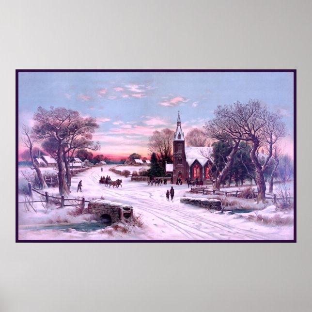 Church Services-jul-Kväll-morgon Poster (Framsidan)