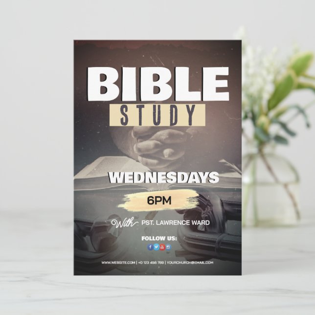 Church Söndag Service Anpassade Flyer Design Inbjudningar (Stående Fram)