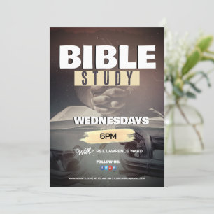 Church Söndag Service Anpassade Flyer Design Inbjudningar