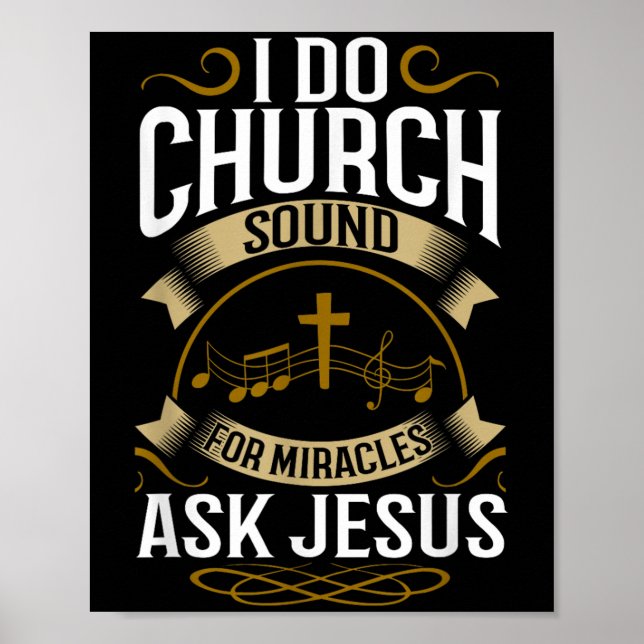 Church Sound Engineer O System Music Christian  Poster (Framsidan)