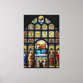 Church Stached Glass-fönster Canvastryck