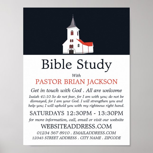 Church Steeple, Christian Bible Class Advert Poster (Framsidan)