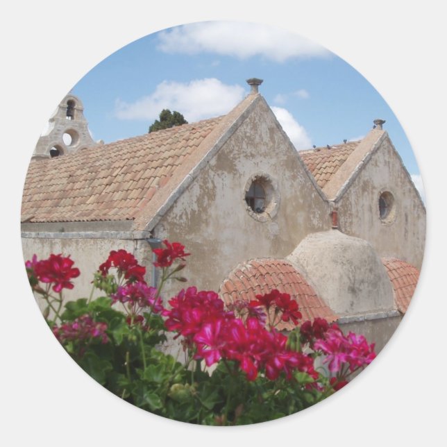 Church Stickers Runt Klistermärke (Framsida)