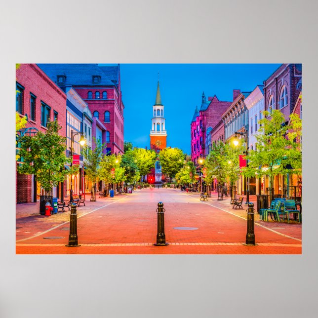 Church Street Marketplace - Burlington, Vermont Poster (Framsidan)
