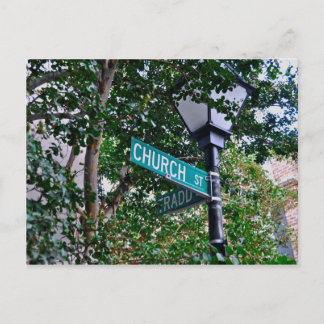 Church & Tradd St. Vykort