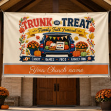 Church Trunk or Treat Höstfest Banner