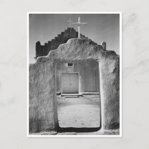 Church vid Taos Pueblo National Historic Landmark Vykort