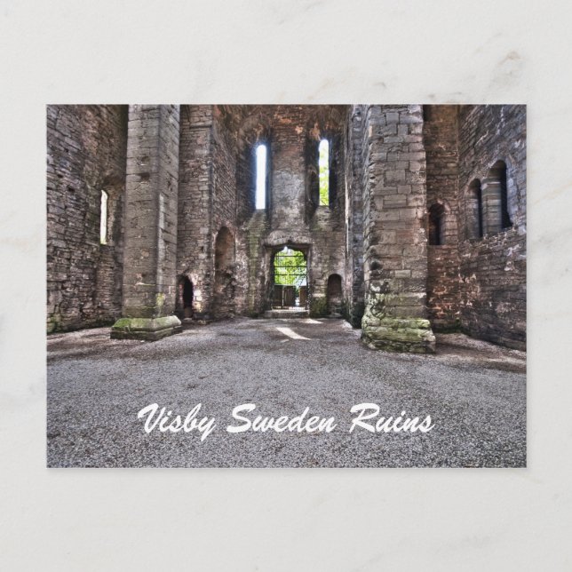 Church Visby Sverige Ruins Vykort (Framsida)