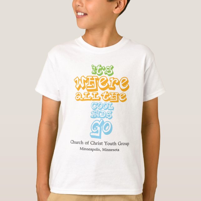 Church Youth Group Tee Shirt Christian Kor (Framsida)