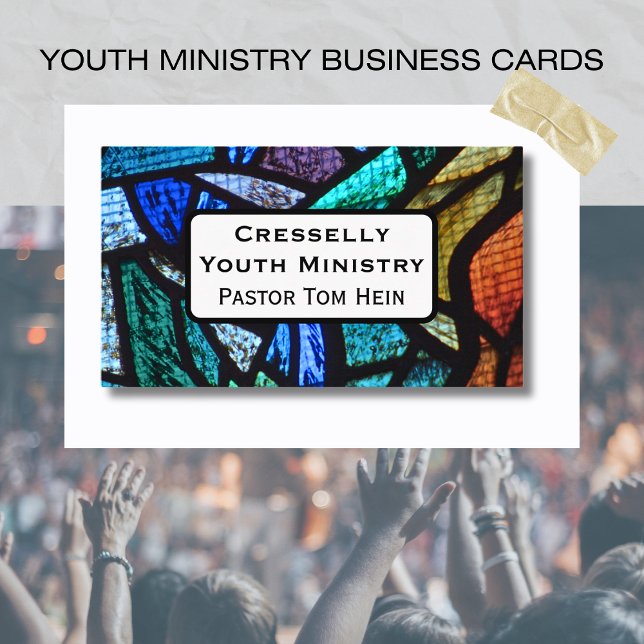 CHURCH Youth Pastor Mission Program Visitkort (Youth Ministry Church Pastor Business Cards)