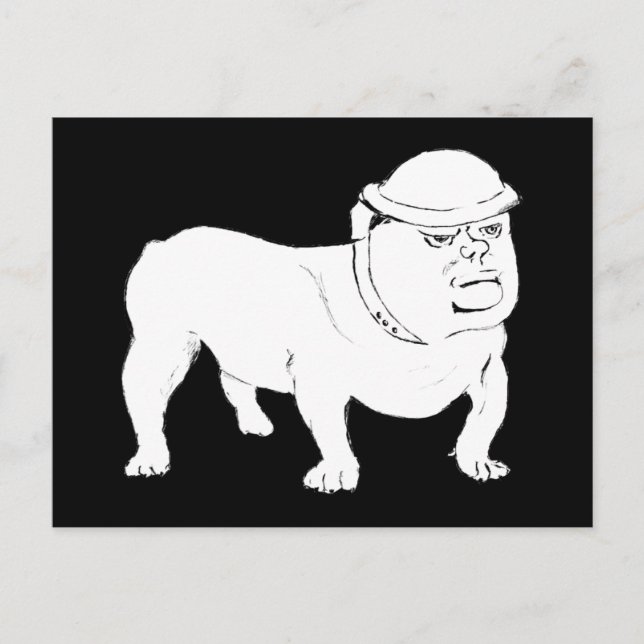 Churchill as Bulldog Vykort (Framsida)