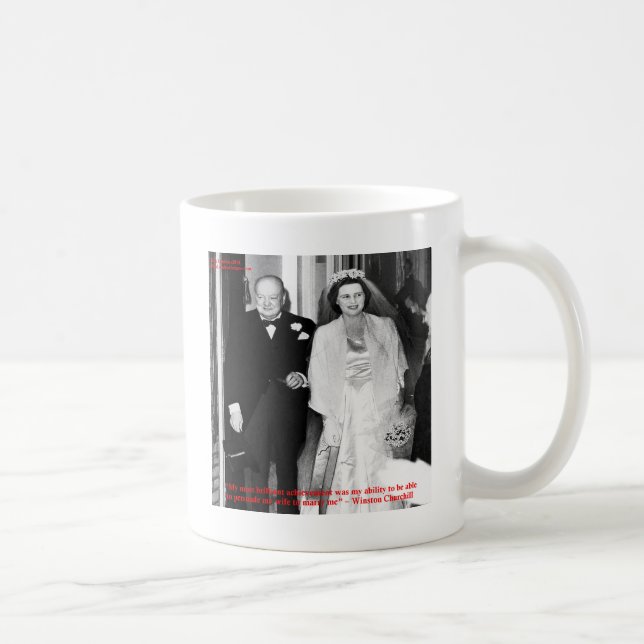 Churchill & Berömd Citat Om Äktenskap Kaffemugg (Höger)