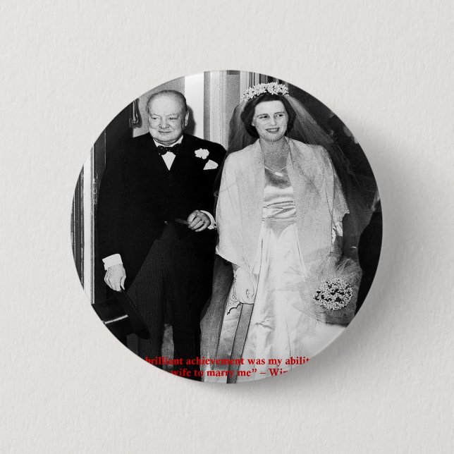 Churchill & Berömd Citat Om Äktenskap Knapp (Framsida)