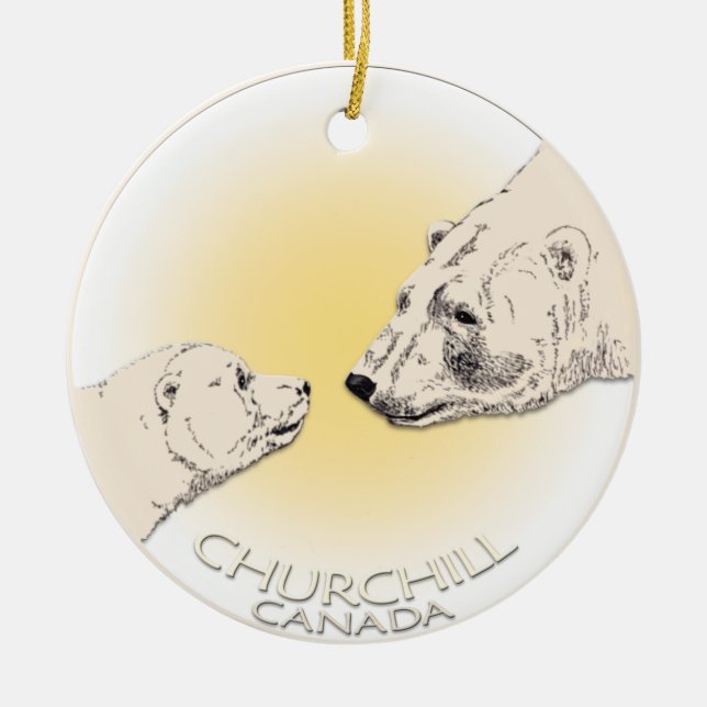 Churchill Canada Ornament Polar Bear Art Keepsaké (Framsidan)
