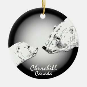 Churchill Canada Ornament Polar Bear Art Keepsaké
