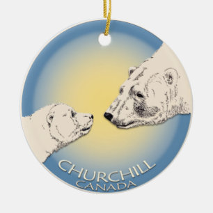 Churchill Canada Ornament Polar Bear Art Keepsaké