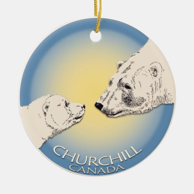 Churchill Canada Ornament Polar Bear Art Keepsaké (Framsidan)