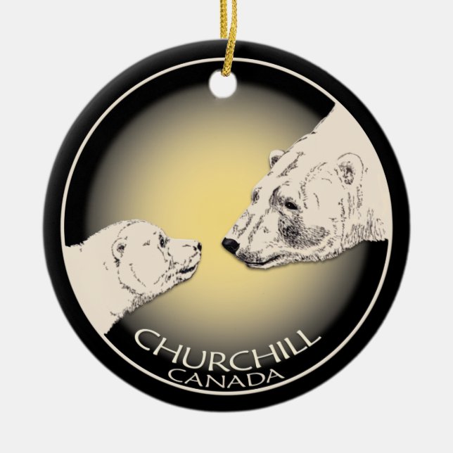 Churchill Canada Ornament Polar Bear Art Keepsaké (Framsidan)