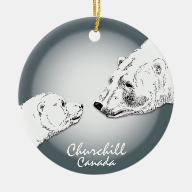 Churchill Canada Ornament Polar Bear Keepsaké (Framsidan)