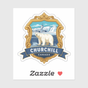 Churchill Canada Polar Bear Travel Klistermärken