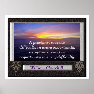 Churchill-citat - poster