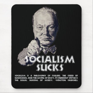 Churchill citationstecken: Socialismen suger! Musmatta
